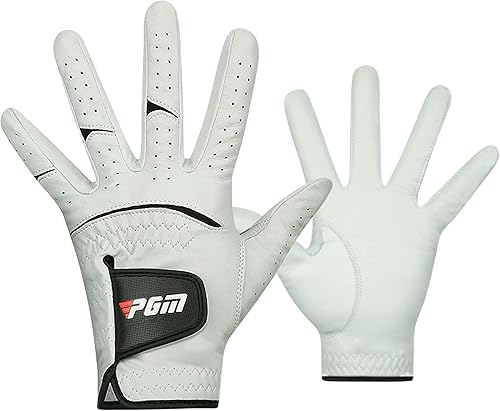 Miniatura 2 de PGM Guantes de golf para hombre, duraderos y transpirables, para golfistas diestros, suaves y cómodos, para mano izquierda, aptos para grandes