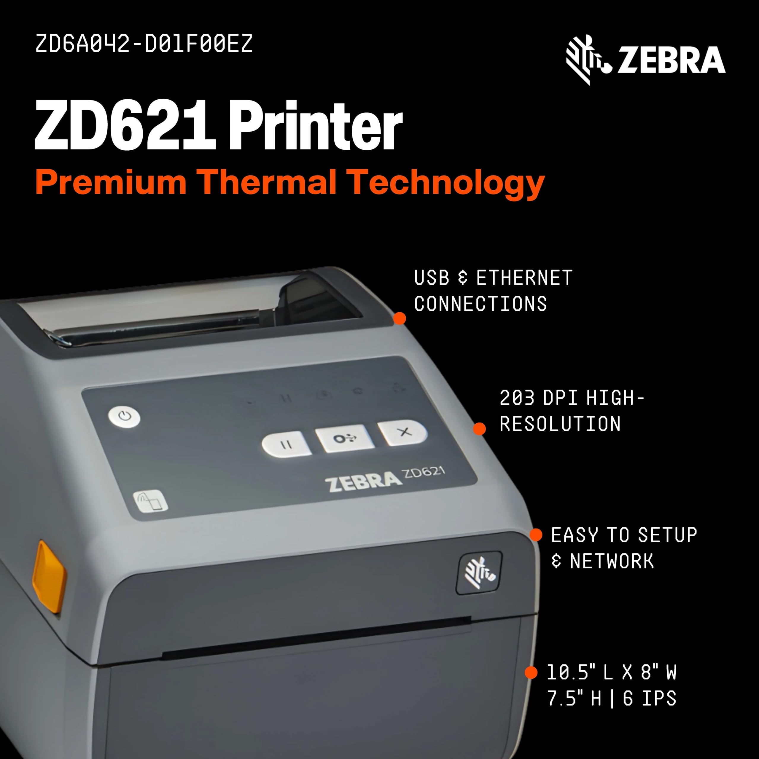 Amazon.co.jp: ZEBRA ZD621 サーマルシッピングラベルプリンター 4