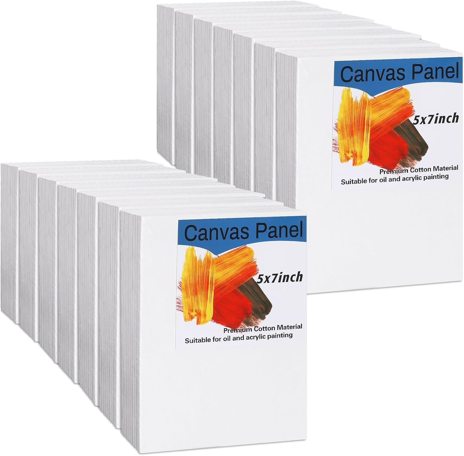 100 Pack Bulk Painting Canvas Panels, Classroom Value Pack