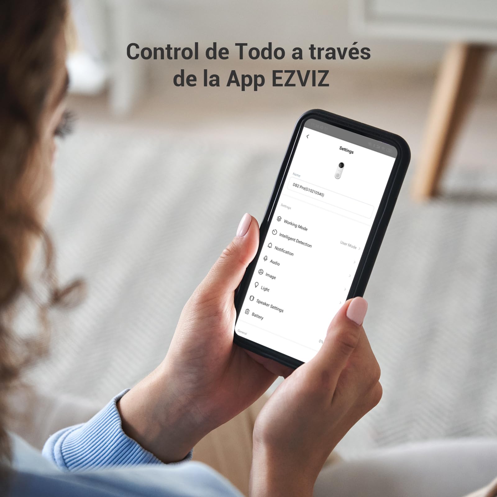 EZVIZ CH1 Chime WiFi Inteligente Timbre de Puerta, Timbre Interior Extra Compatible con Timbre con Vídeo EP3x Pro, Sirena Incorporada, Volumen Ajustable hasta 72dB, Antena Dual, Instalación Enchufable