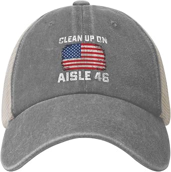 Clean Up On Aisle 46 Outdoor Adventure Essential Cowboy Mesh Baseball Cap Gray