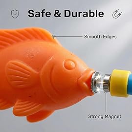 AUUGUU Magnetic Fishing Pool Toys Game, Water Table Bathtub Bath Toy - Pole Rod Floating Fish, Birthday Party Gifts for Toddler Age 3 4 5 6 Year Old, Kids Outdoor Toys