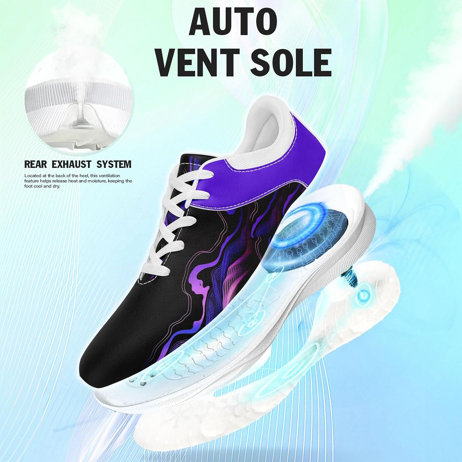 Custom Spikeless Golf Shoes for Men, Women's Waterproof Breathable Golf Sneakers with Air-Outer Comfortable Trainers