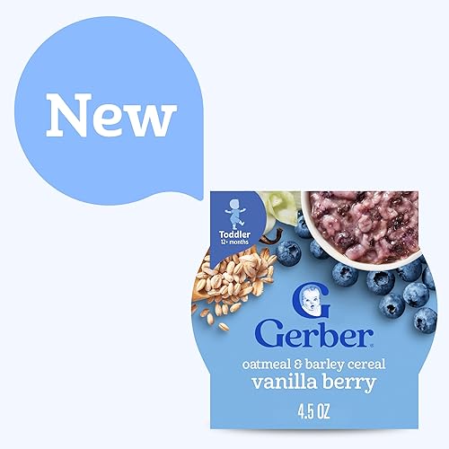 Miniatura 10 de Gerber Cereales para bebés avena y cebada canela de manzana bandejas de autoalimentación de 45 onzas paquete de 8