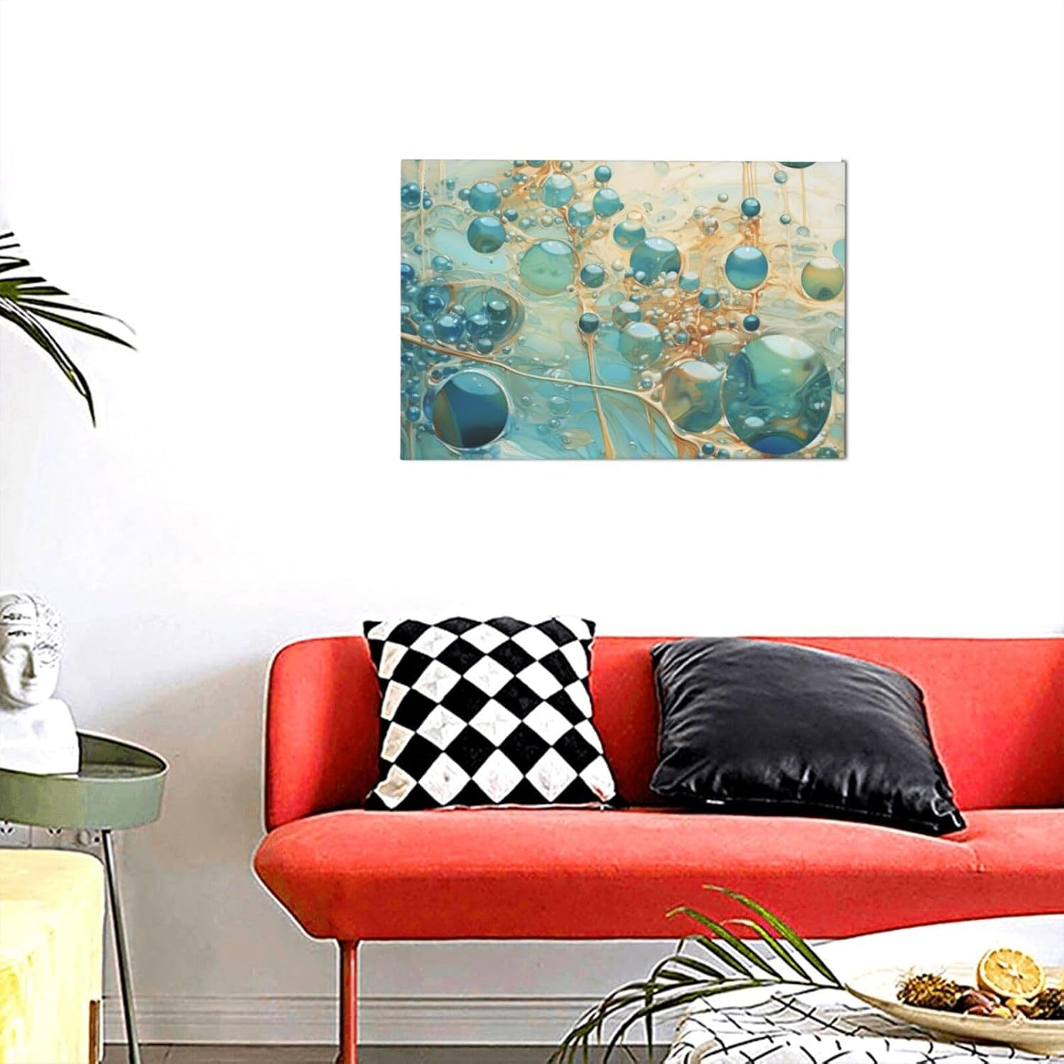 BTCOWZRV Bubble Painting Poster Decorative Paintings Canvas Wall Art Unframed Picture Prints Modern Artwork Wall Hanging Decorations for Bedroom Living Room Home Office 12x18 Inch