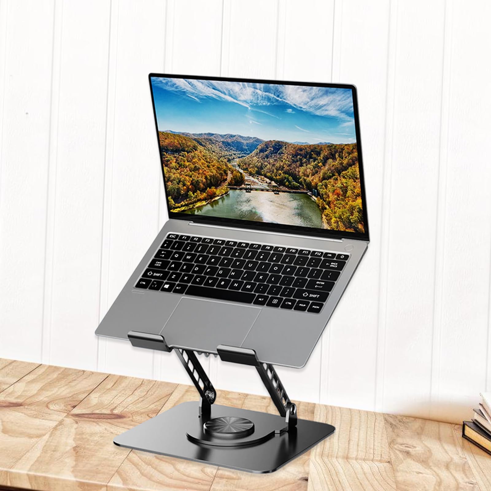 Supporto per laptop regolabile in alluminio con base stabile e pesante e visualizzazione flessibile per supporto raffreddamento per laptop per uso prolungato