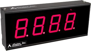 Count Up/Down Timer Four-Digit Display, 2-1/3 inch High Digits, Solid-Segments, Metal Frame 4D-IR-RF4