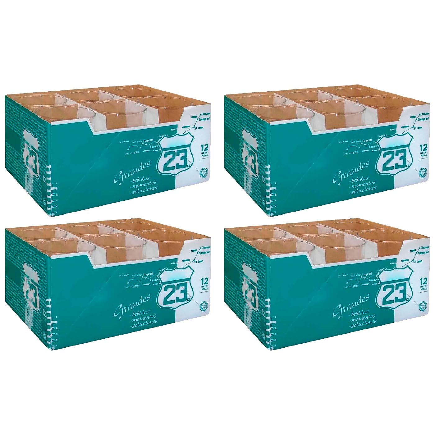 Acan Tradineur - Confezione da 12 Bicchieri Modello Chiquito - 23