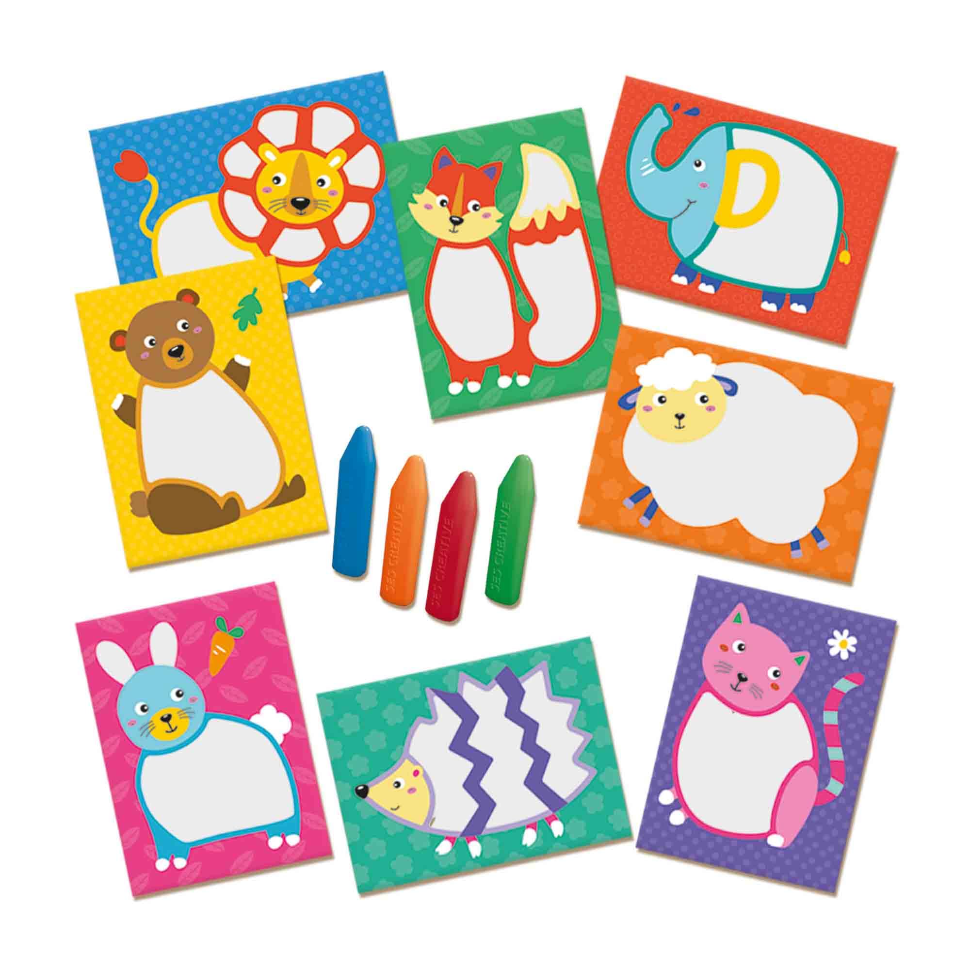 SES Creative My First Crayons - Animal Cards, Various, Small - Image 2