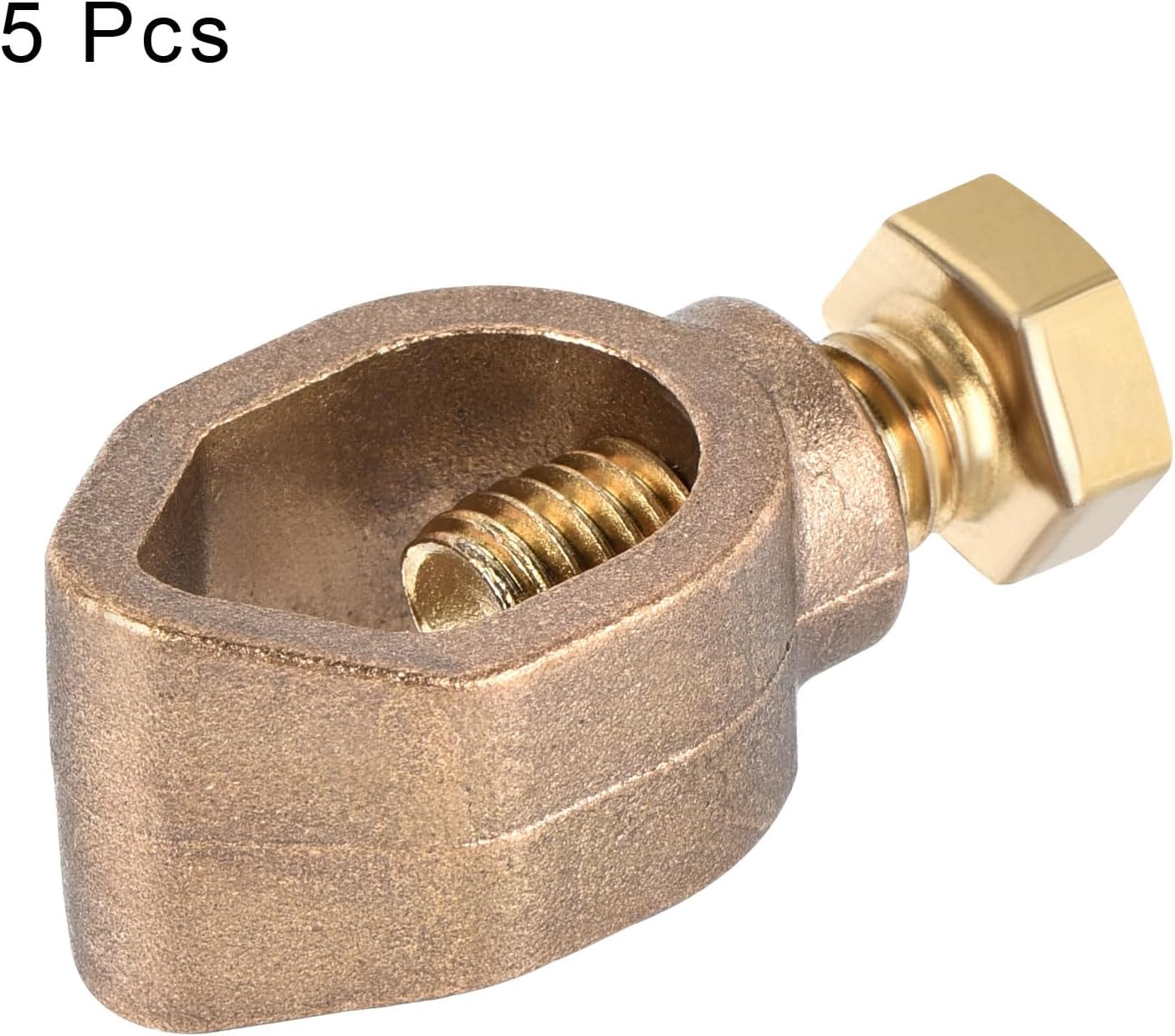 MECCANIXITY Ground Rod Clamp Grounding Clamps 1/2" Wire Connector Great for Pipes Range Pack of 5