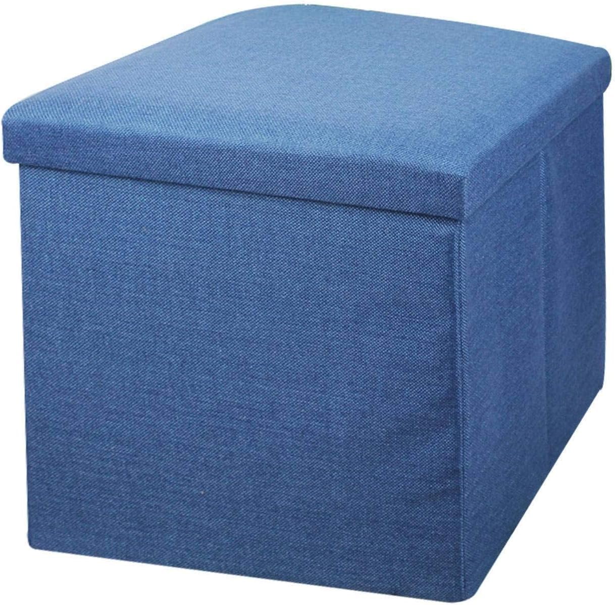 Repose-Pieds de Rangement Ottoman Cube Vert Clair 30x30 cm Pliable pour Chambre