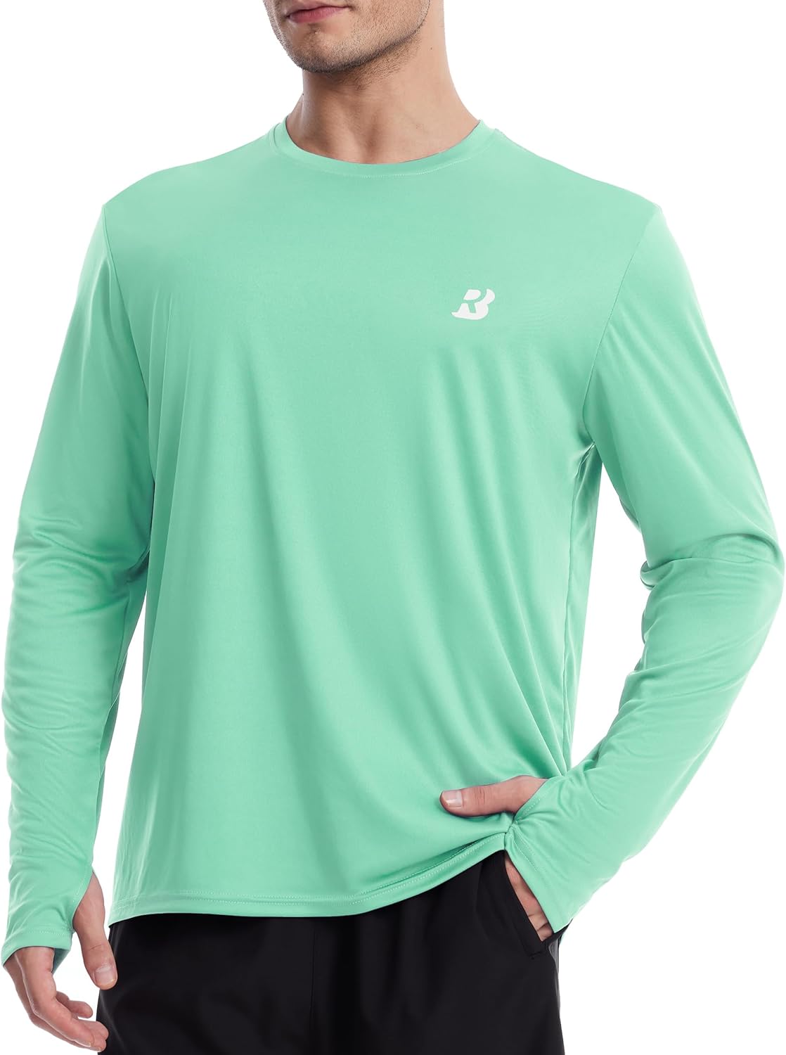 Roadbox Men's UPF 50+ UV Sun Protection Shirts, SPF Long Sleeve Lightweight Water Swim Rash Guard for Fishing Running Hiking - Image 5