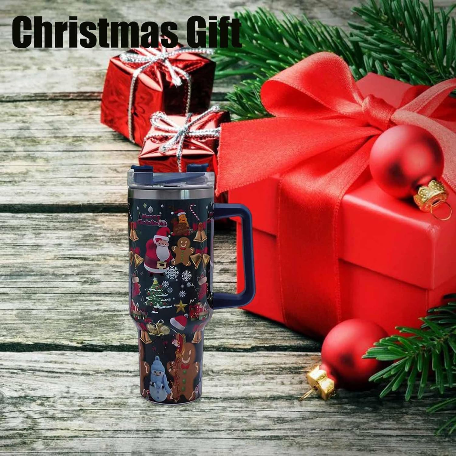 40 oz Tumbler with Handle and Straw,Father's Day Cups,Gifts for Father's Day,Keeps Cold for 34 Hours(A7) - Image 6