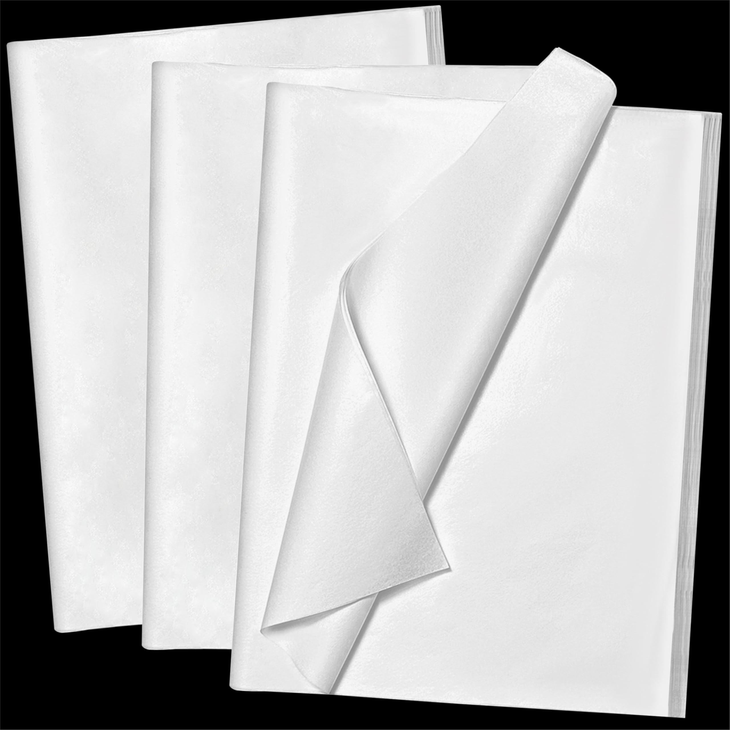 Bobobag 125 Sheets 20"X14" White Tissue Paper for Gift Bags, Christmas Tissue Paper Bulk for Packaging,Wrapping Paper,Birthday Showers Arts Craft