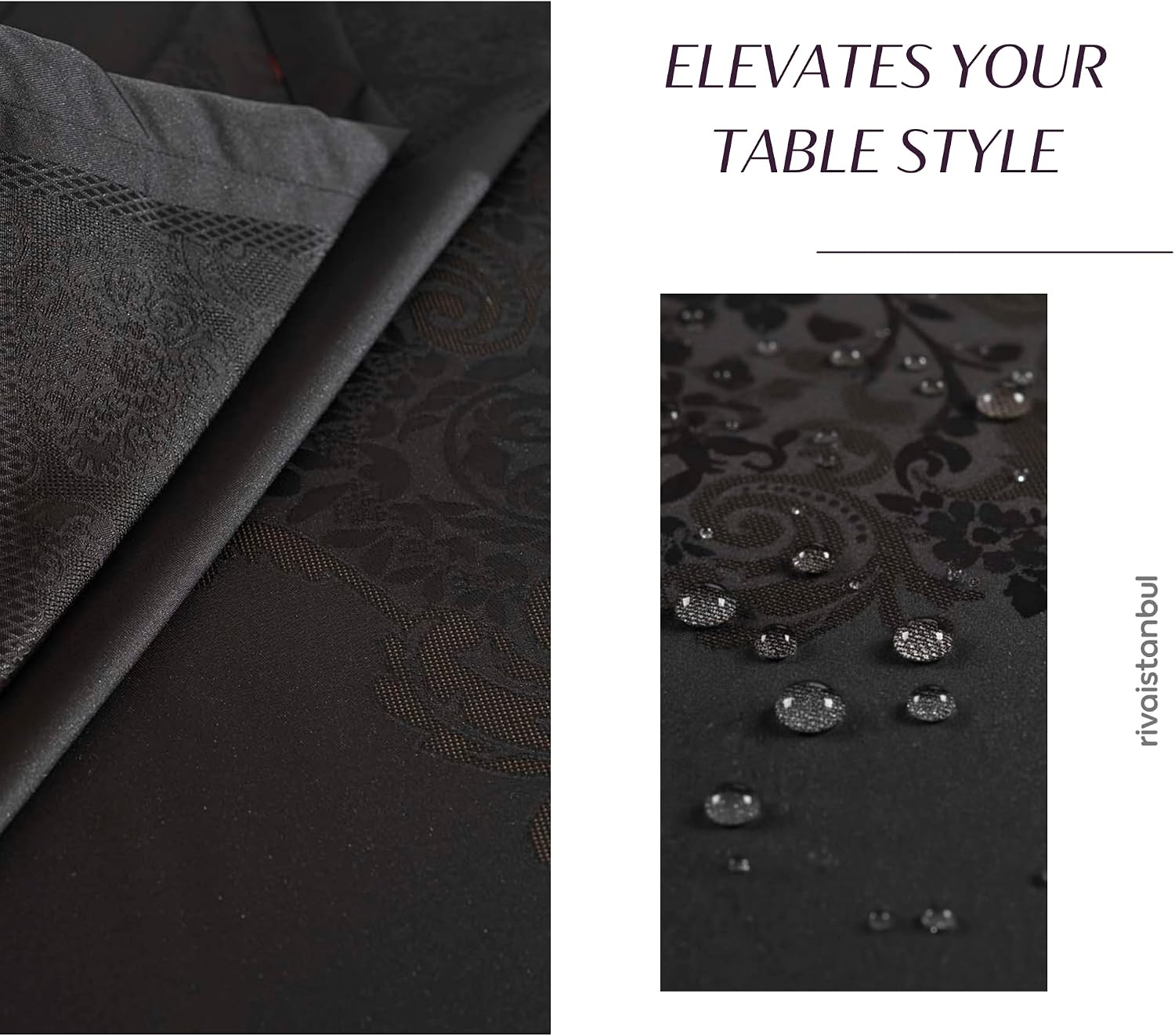 Rectangular & Round Tablecloth for Dining & Picnic | Botanical Print Fabric Table Cover for Indoor Outdoor Tables | Durable Table Cloth for Kitchen, Parties, Holidays & Everyday Use