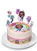 Gabby's Dollhouse Cake Topper with Paper Figures Edible Topper for Cakes and Cakes Cake Decoration for Gabby's Dollhouse Theme Birthday 20 cm + 4 Ribbons 28 x 4 cm + 5 Figures