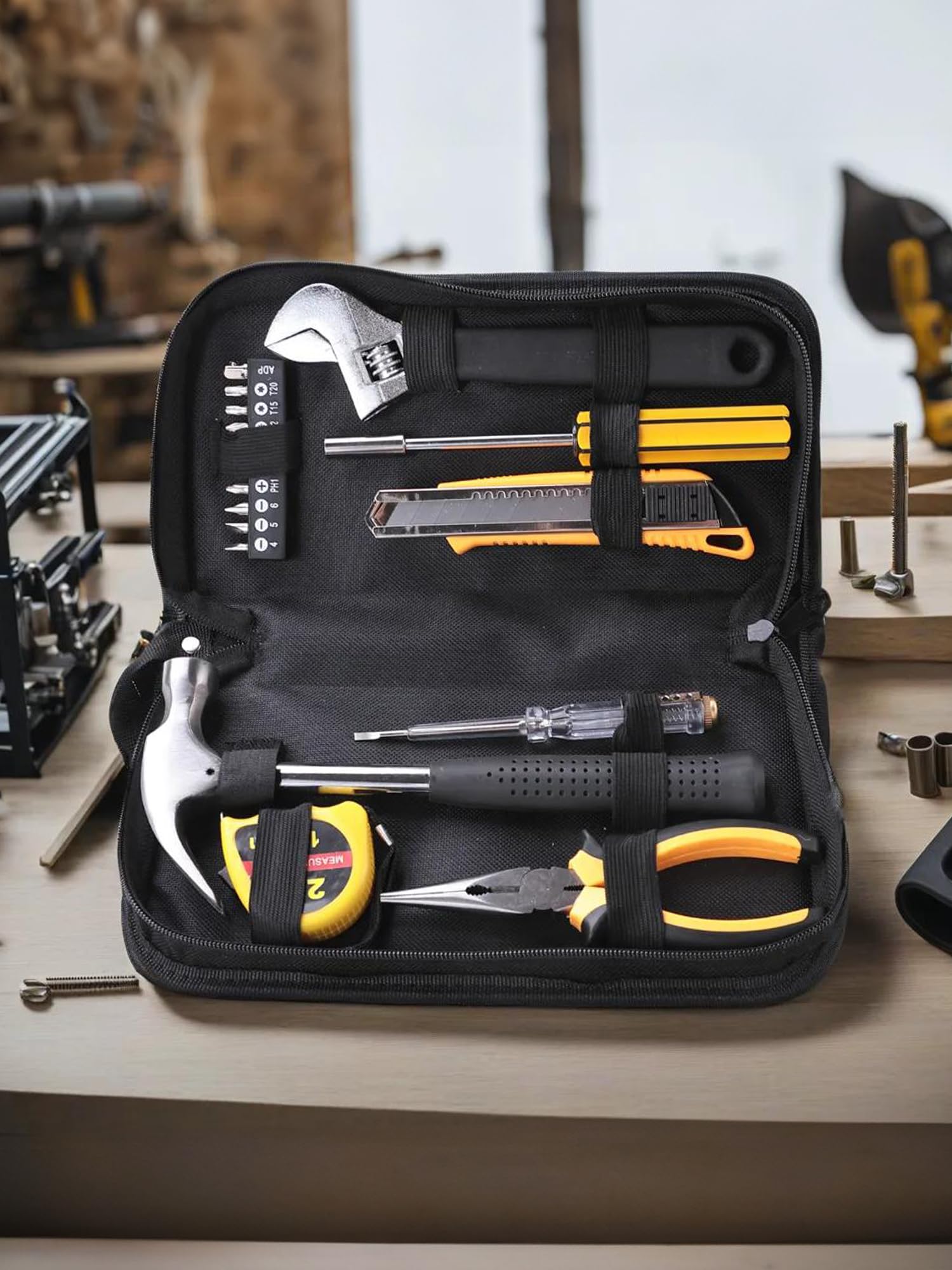 Cheston 18 Piece DIY Hand Tool Set I Steel Alloy Multi-bit Screwdriver, Wrench, Hammer, Measuring Tape, Plier I Essential Tools Kit for Everyday Home Repairs (B0C7GNFQJW) Amazon Price History, Amazon Price Tracker