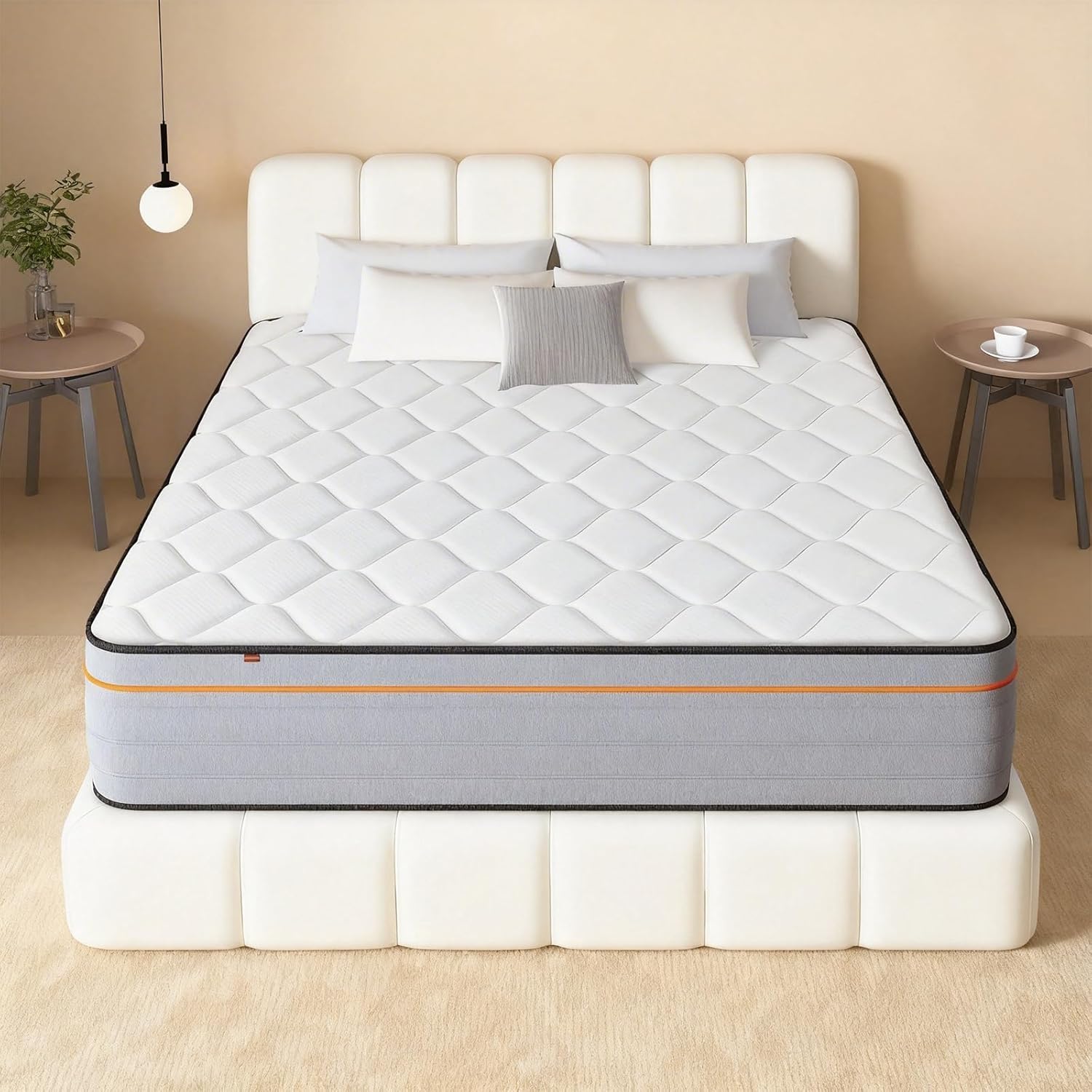 10/12 Inch Queen Mattress, Hybrid Medium Firm Memory Foam Mattress with Innerspring, Reinforced Edge Support, Cooling Gel Pillow Top, Twin/Full/King Size (Queen (U.S. Standard), 12inch)