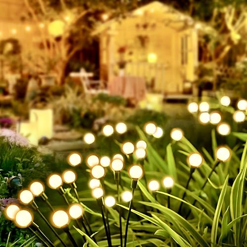 Luces solares de jardín, 2 unidades de 20 luces LED solares para exteriores, luces solares impermeables para camino, patio, fiesta, jardín,