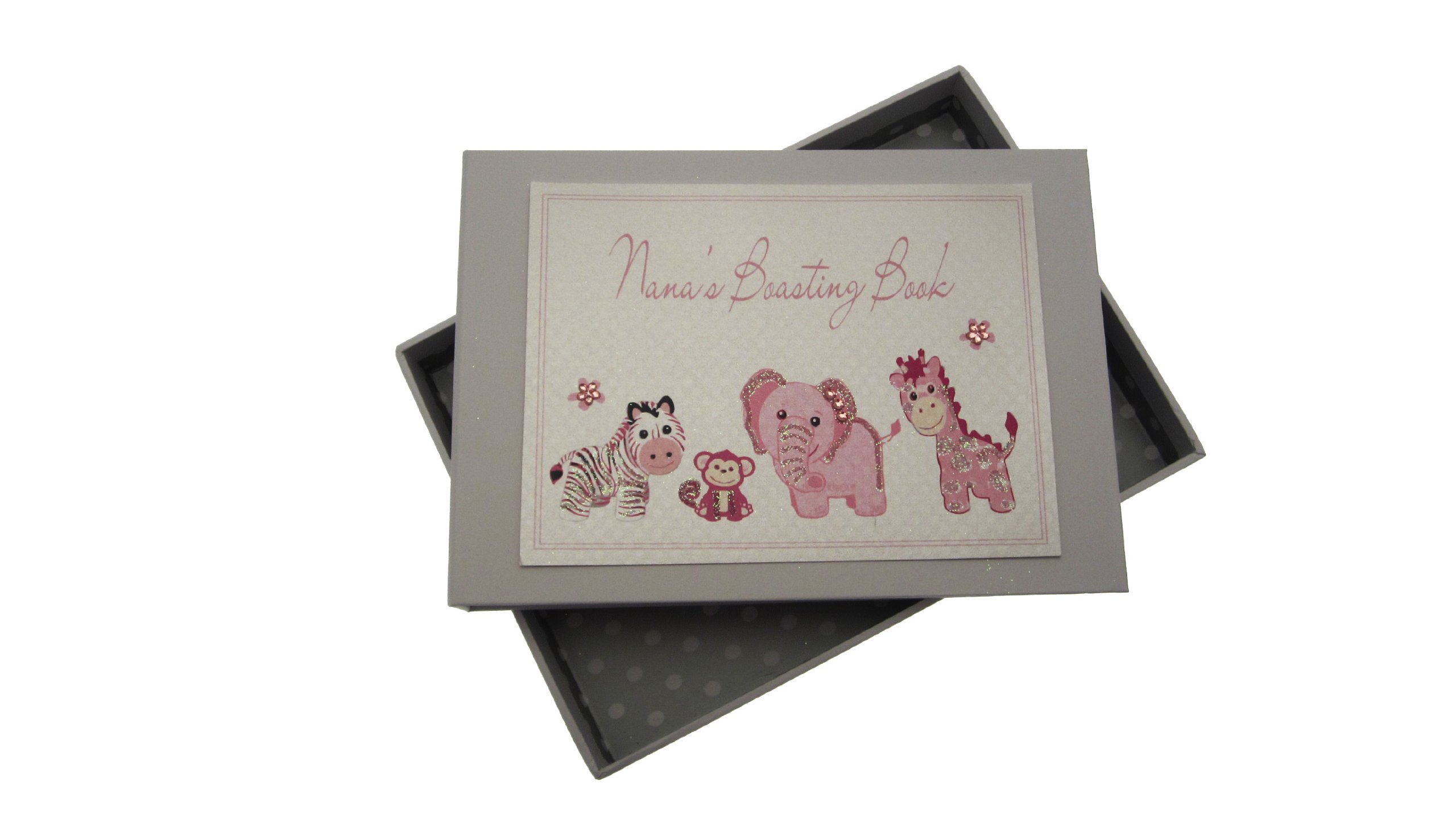 White Cotton Cards Pink Nana's Boasting Book Tiny Photo Album Toys Range (Pink)