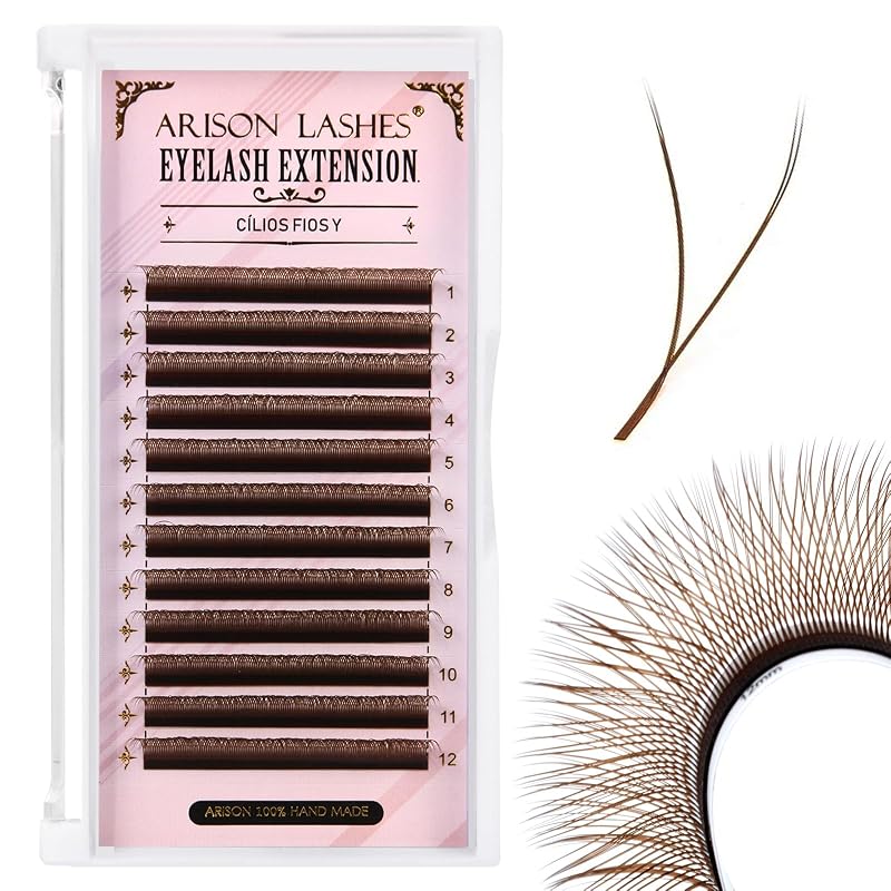 ARISON LASHES Extensão de Cílios YY Marrom 0,07-C-9 mm