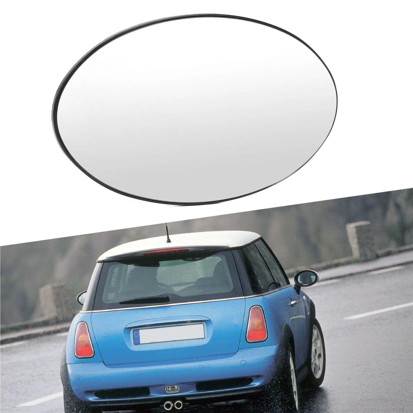 Vetro Dello Specchietto Retrovisore Specchietto retrovisore laterale riscaldato in vetro convesso, 51167058060 per Mini R50 R52 R53 installare(Left)