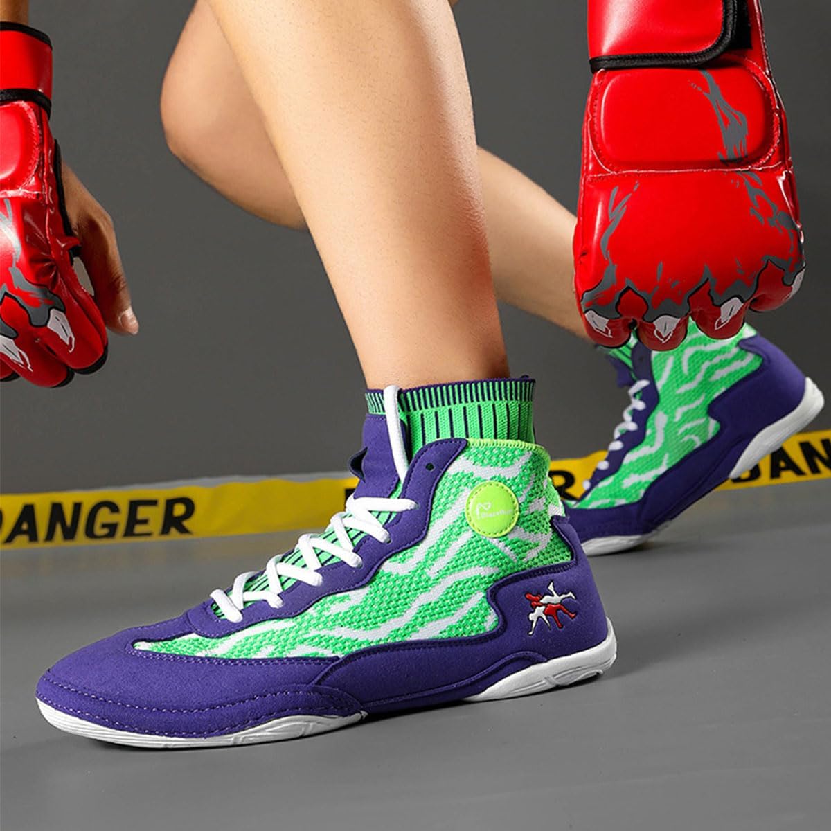 Boxing Shoes Men's Wrestling Shoes Lightweight MMA Training & Competition, Non-Slip and Breathable for Muay Thai Kickboxing