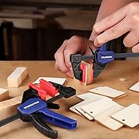 Vista 6 de WORKPRO Abrazaderas de mini barra de 6 pulgadas para carpintería, abrazadera/esparcidor con una sola mano, abrazadera F de cambio de tornillo