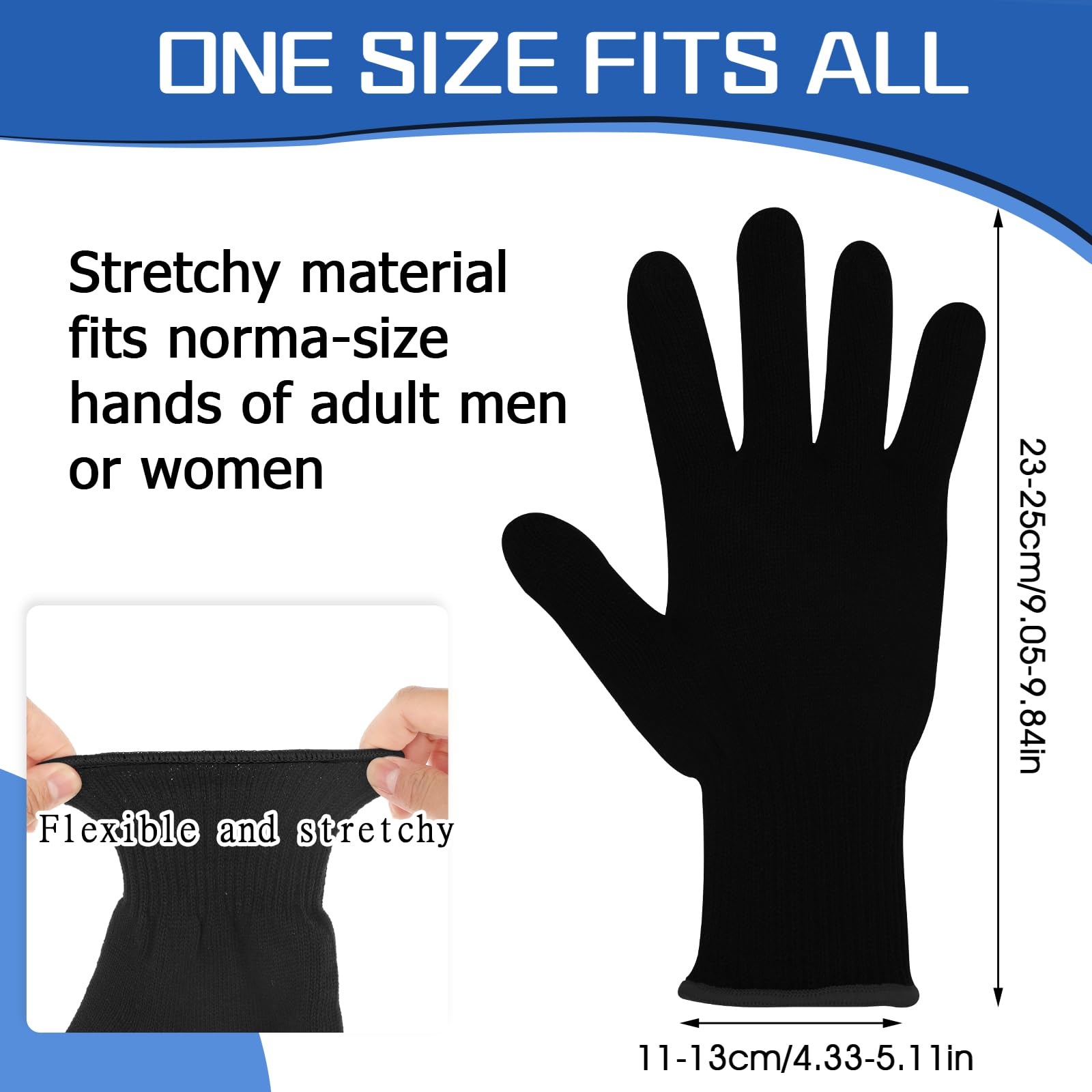 WLLHYF Gants professionnels résistant à la chaleur pour coiffure, fer à friser, fer à lisser, gants de blocage de la chaleur pour la main gauche et droite (bordure noire)