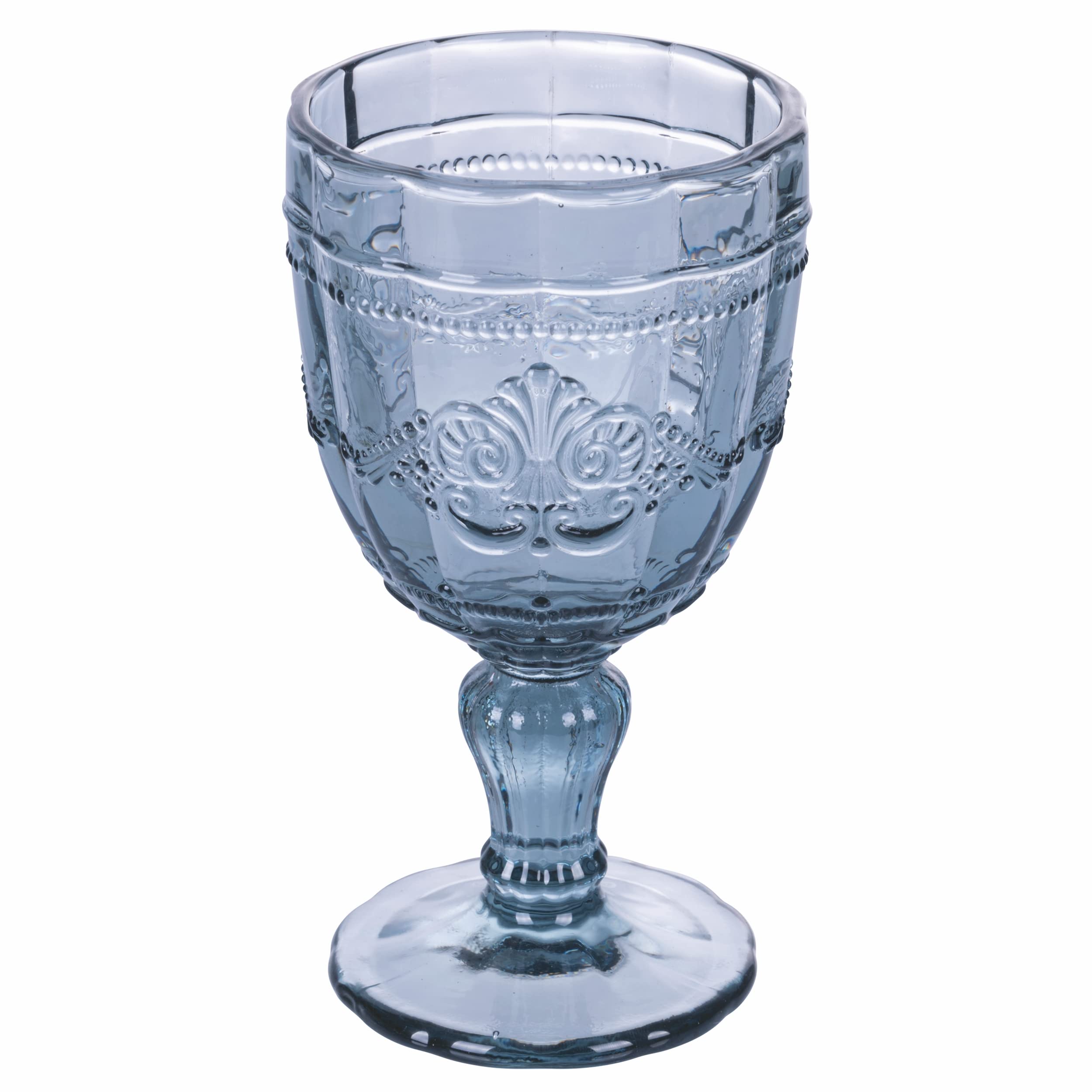 Villa d'Este Home Tivoli 1996 Lot de 6 verres 265 ml en verre Motif guilloché, Syrah