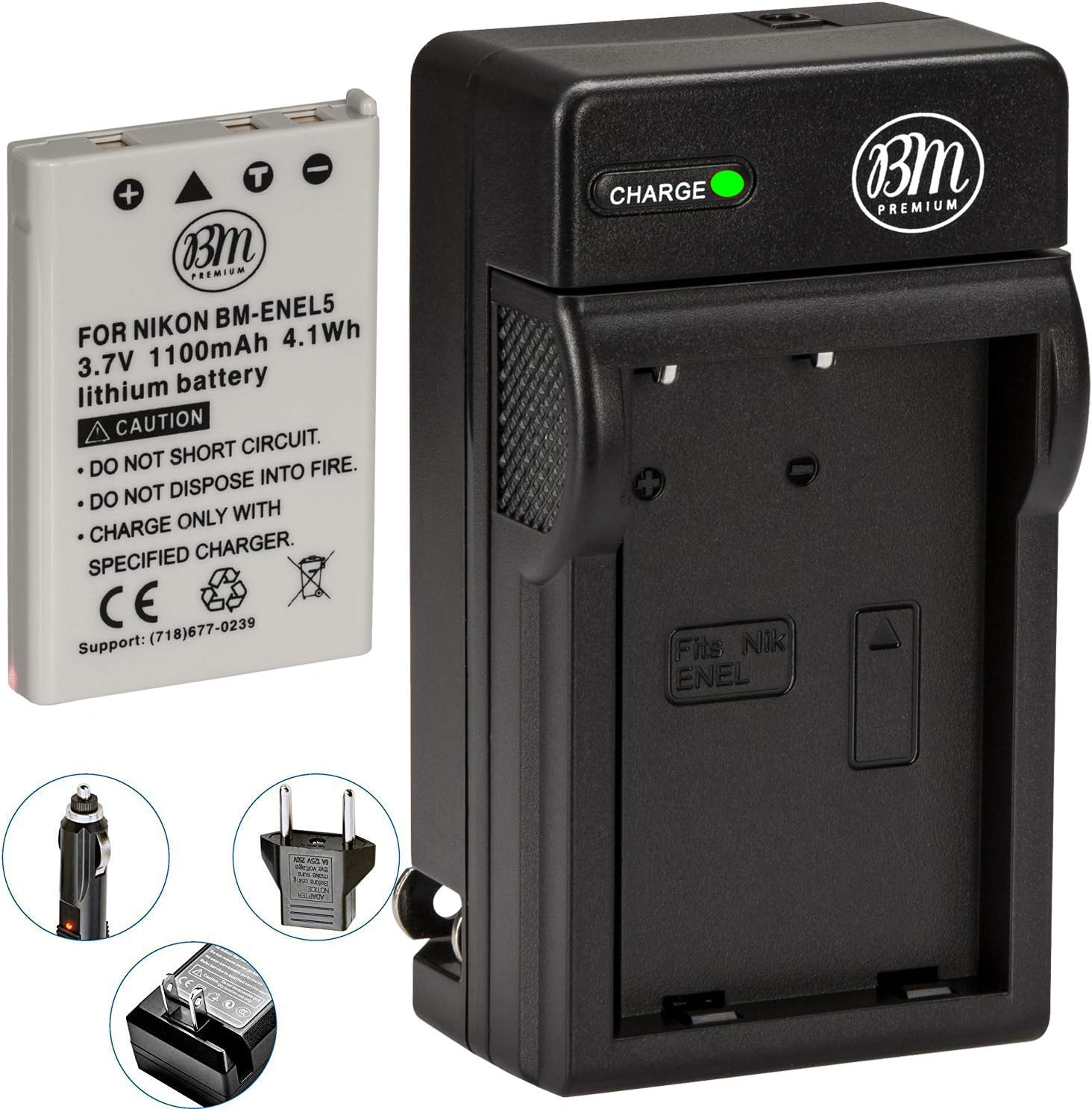 DSTE® Ersatz Batterie und DC12E Reise Ladegerät Compatible für Nikon EN