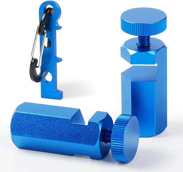 Tall Stair Gauges for Framing Square with Holder, Carabiner Stair guages Knobs Tool for Circular Saw Metal Stair Stringer Layout Tool for Carpentry Squares Stair and Rafter Gauge Clamps
