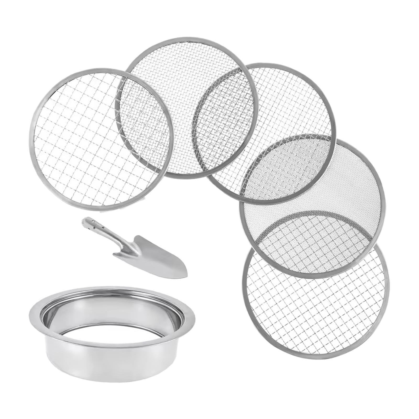 Tamis de jardin filtrant en acier inoxydable pour terreau et compost