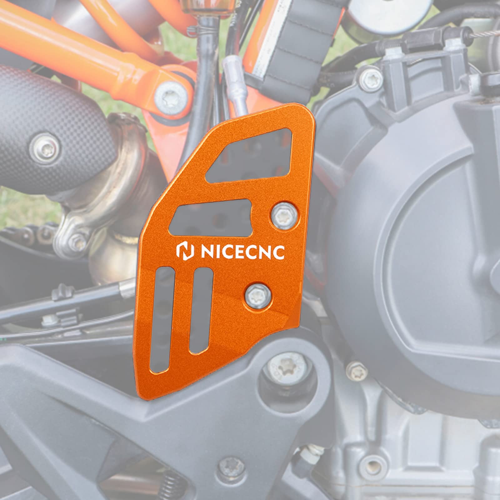 NICECNC Protector de Cilindro Maestro de Freno Trasero Compatible with 790/890 Adventure/Adventure R 2019 2020 2021 2022, Compatible with Husqvarna Norden 901 2022, Naranja