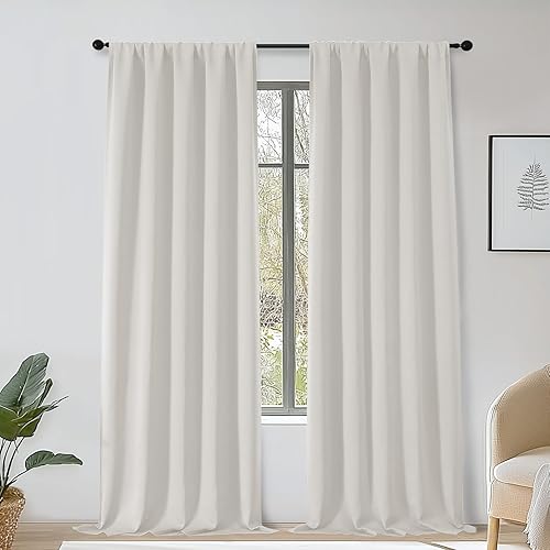 Miniatura 142 de OWENIE Sally Ever Green Cortinas Opacas para Dormitorio Sala de Estar 63 Pulgadas de Largo Juego de 2 Paneles, Aislamiento Térmico Ahorro de Energía