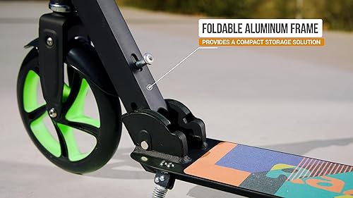 Miniatura 4 de Razor Patinete A5 Lux Kick para niños de 8 años en adelante, ruedas de uretano de 8 pulgadas, acabado anodizado con colores y gráficos llamativos,