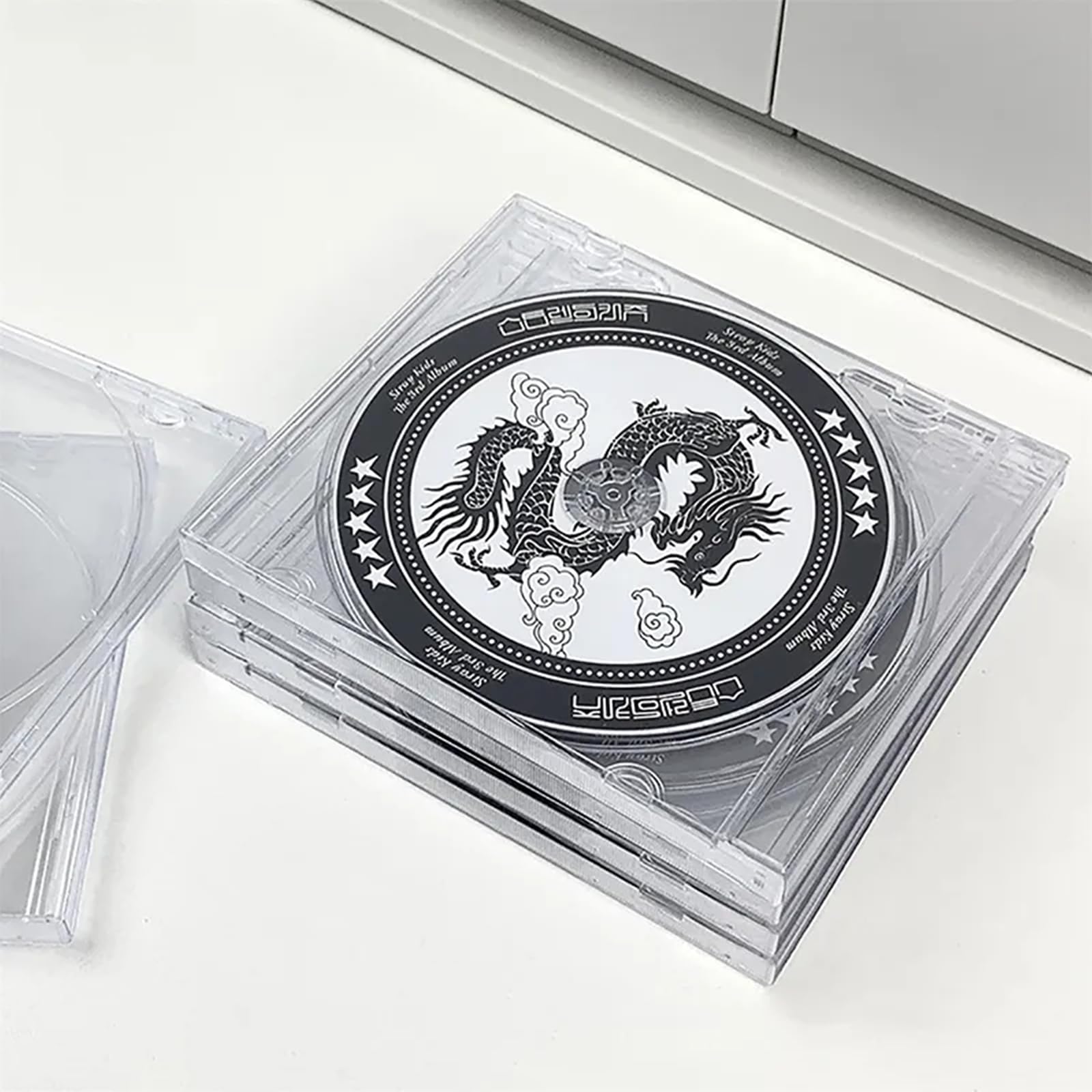 12 sztuk 10,4 mm etui na płyty CD DVD standardowe tworzywo sztuczne przezroczyste Jewel Case z zamontowaną przezroczystą tacą odporne na pęknięcia 14,2 x 12,4 x 1 cm