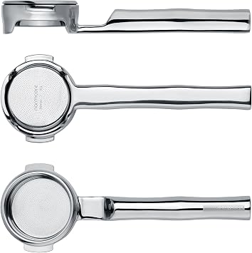 Normcore 58mm All Stainless Steel 180 Horizontal Lay-Flat Bottomless Portafilter - Fits E61, ECM, Rocket, Flair 58, Profitec - 18g High Extraction Basket, Includes Puck Screen, 200 Papers Filter