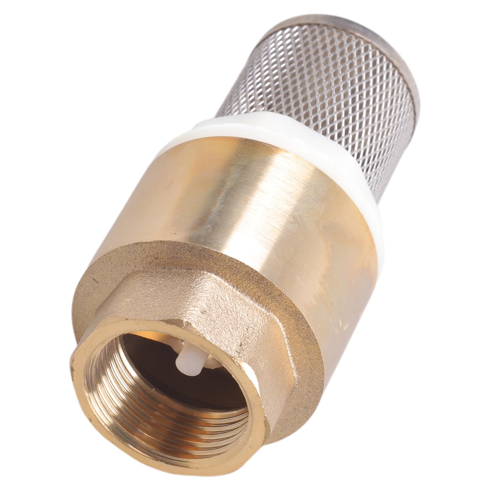 Beimus 3 / 4inch Internal Thread Brass Foot Valves Check Valves with Strainer Filter Bottom for Water Plumbing Pumps Brass Check with Meshes Strainer Filter