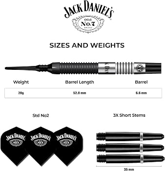 Amazon.co.jp: Jack Daniel 公式ライセンス ソフトチップダーツセット