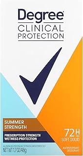 Degree Clinical Protection Anti-Perspirant & Deodorant, Summer Strength 1.7 oz ( Pack of 4)