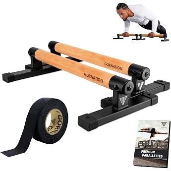 GORNATION Parallettes inkl. Grip Tape Liegest tzgriffe f r Calisthenics