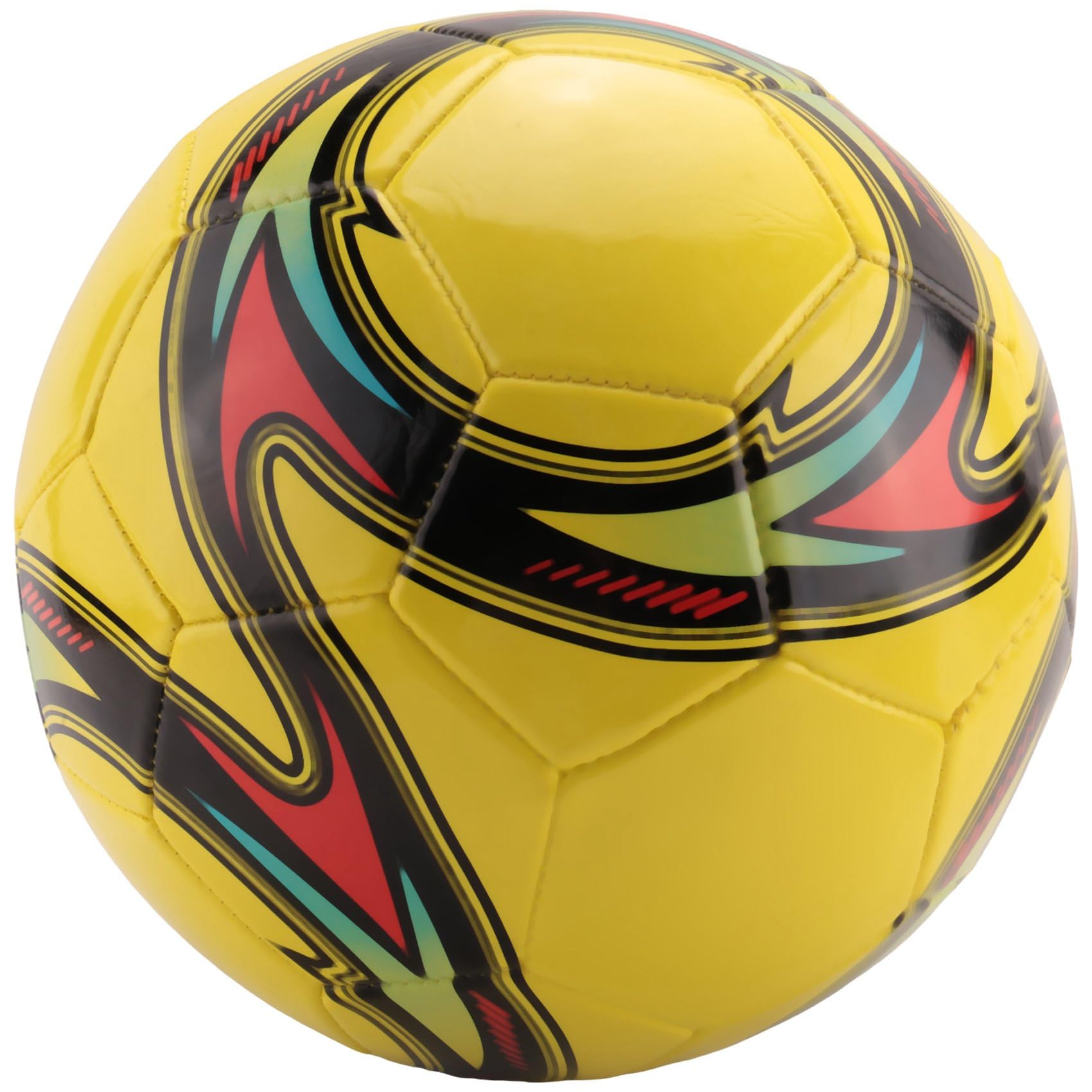 Pallone da calcio in pelle, misura 5, antiscivolo, per interni ed esterni, 5 pezzi