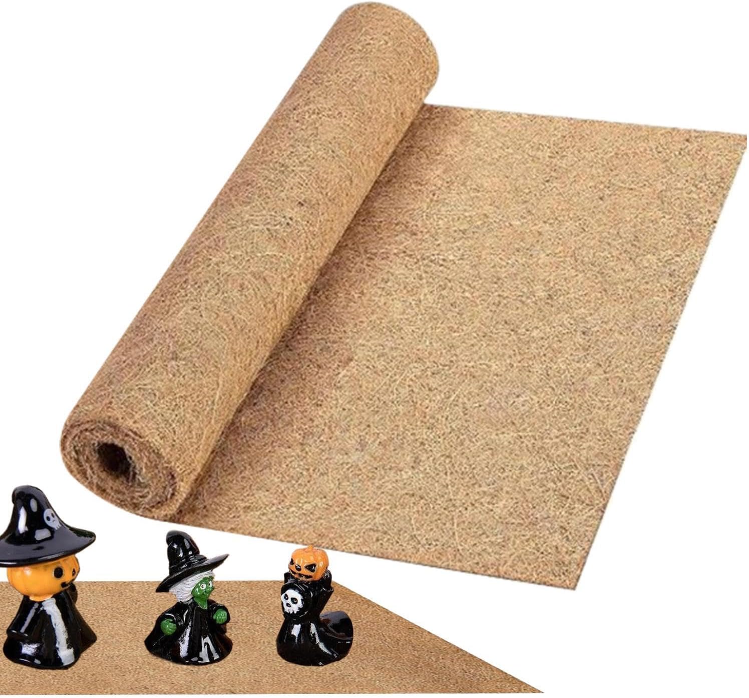 Halloween Village Mat – Decorative Fiber Scene Rug Spooky Seasonal