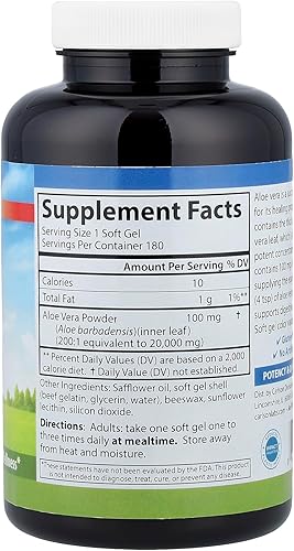 Miniatura 2 de Carlson Aloe dorado, 100 mg, 180 cápsulas blandas