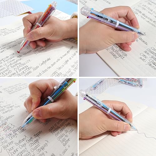 Miniatura 4 de Mluchee Paquete de 48 bolígrafos multicolor en uno para la vuelta a la escuela de 0.020 in 6 en 1, bolígrafos de regreso a la escuela, bolígrafos