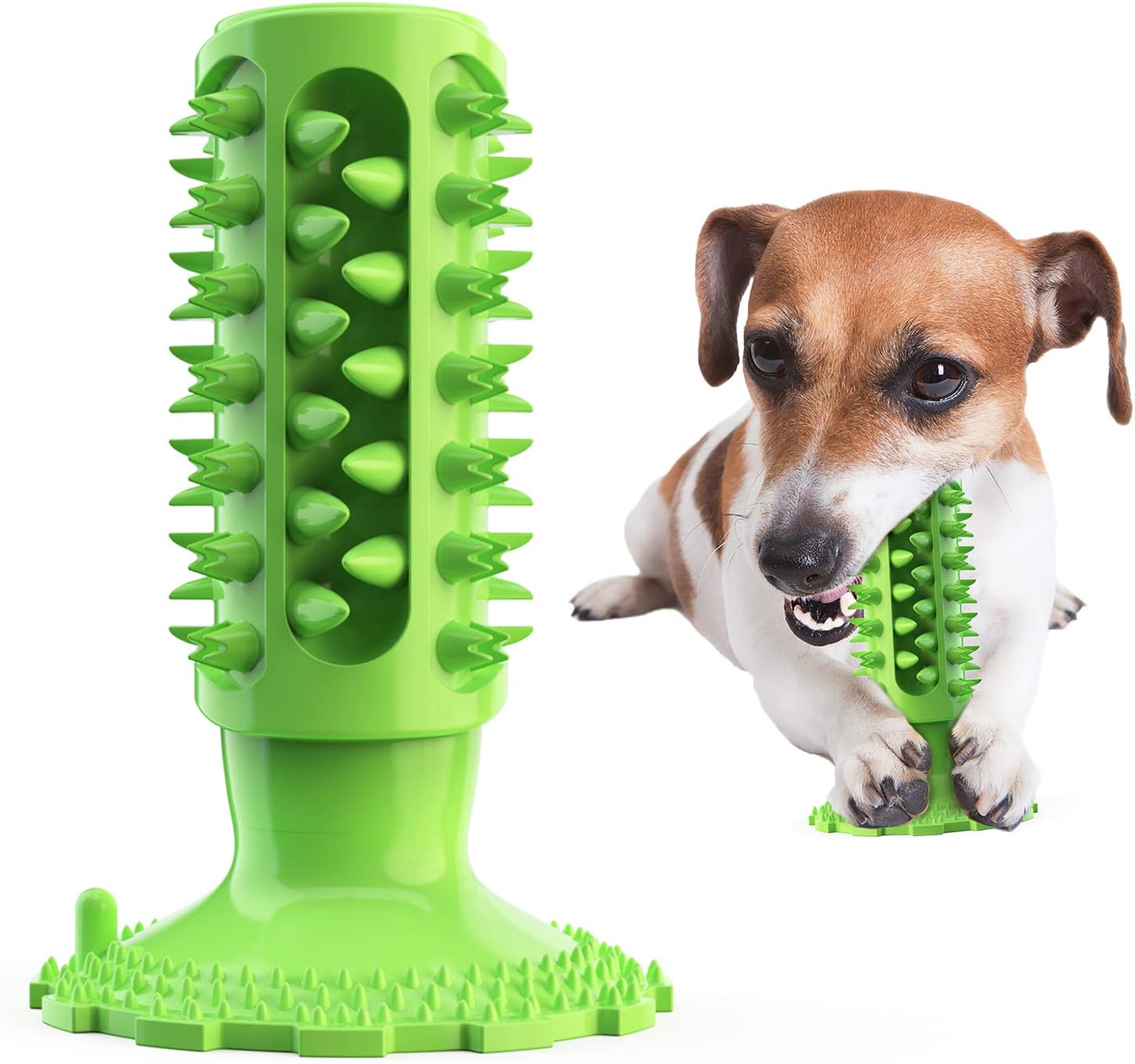 Zero Zoo Dog Toothbrush Chew Toys Teeth Cleaning Toy Durable Tough Puppy Dental Chew Natural Rubber Brushing Stick Dental Oral Care for…