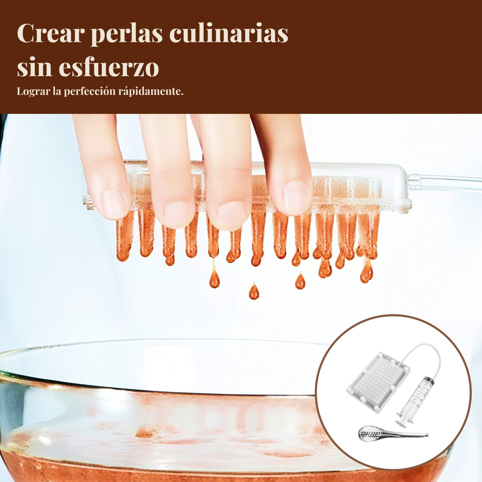 profesion Gastronomía Maker Gourmet Dispensador de Esferificación Gotero y Herramientas