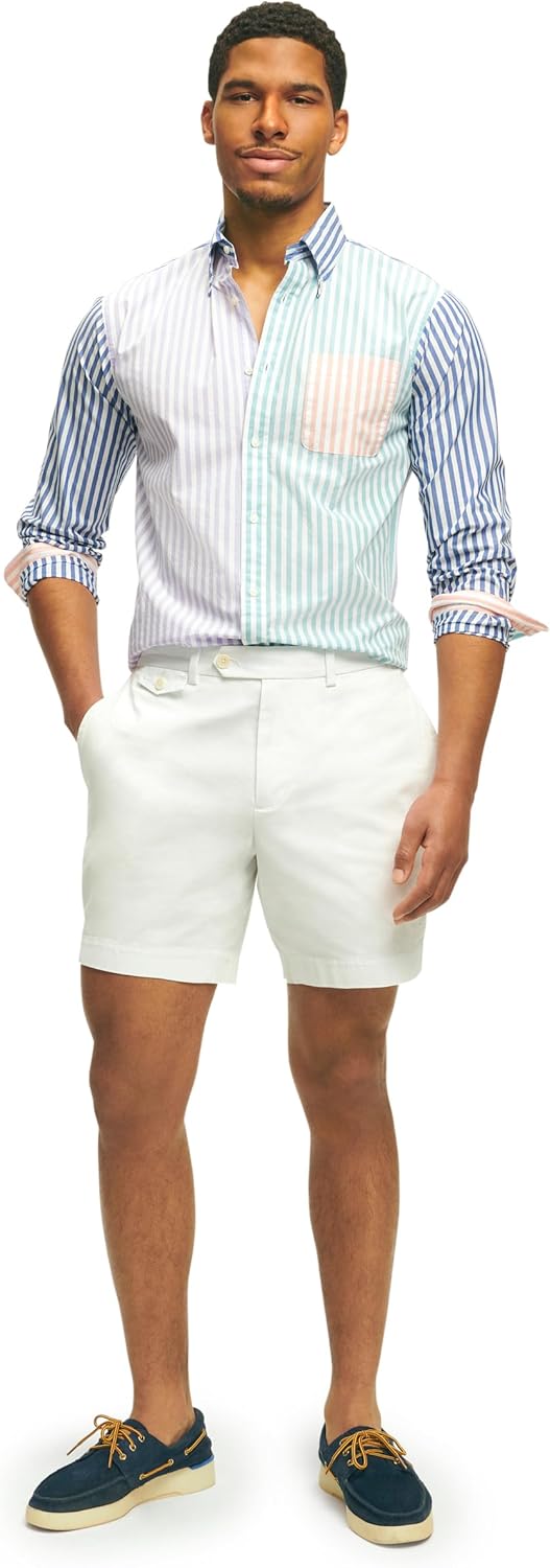 Brooks Brothers Mens Stretch Supima Cotton Poplin Chino 7 Inch Inseam Shorts - Image 3