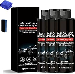 Nano-Quick Ceramic Coating Pro per automobili, 300 ml, Nano Quick Coat Restore-Coating, con tecnologia avanzata in ceramica per effetto vetro antipolvere e lucentezza duratura
